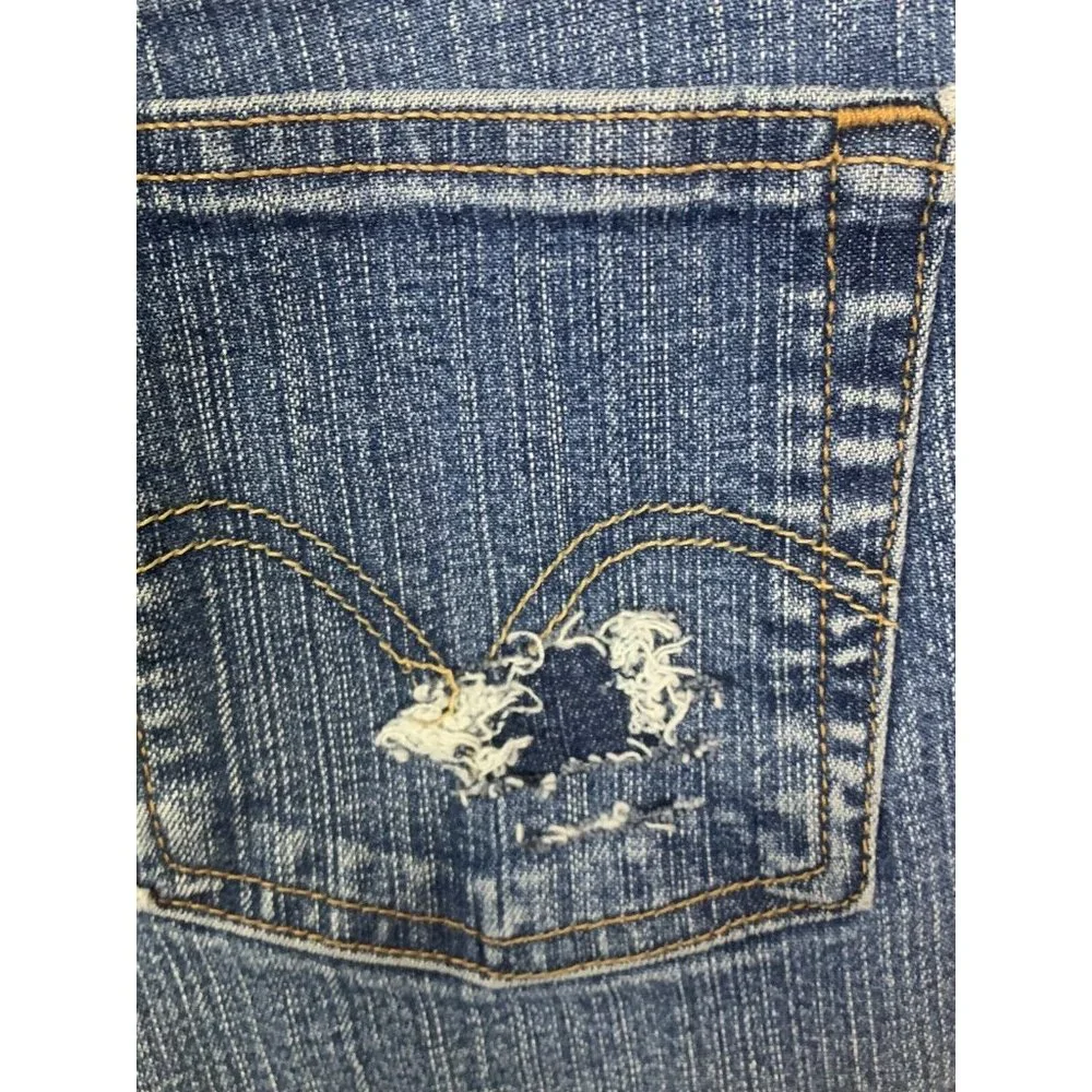Women's Vintage Levi's 550 Distressed Cut‎ Off Jean Shorts High Waist size 31”